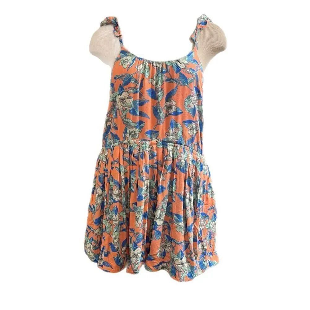 NWT Free People Dear You Orange Floral Mini Dress Size XS New